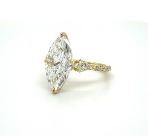 Marquise and Kite Diamond Engagement Ring Engagement Rings