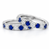 Sapphire and Diamond Platinum Eternity Band Eternity Bands 5