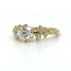 Round Diamond Engagement Ring with a Scattered Diamond Band Custom Engagement Rings 5