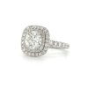 Round Engagement Ring with Double Cushion Halo Custom Engagement Rings 5