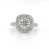 Round Engagement Ring with Double Cushion Halo Custom Engagement Rings 6