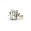 Two-Tone Emerald-Cut and Trapezoid Engagement Ring Custom Engagement Rings 5