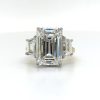 Two-Tone Emerald-Cut and Trapezoid Engagement Ring Custom Engagement Rings 6
