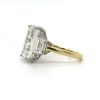Two-Tone Emerald-Cut and Trapezoid Engagement Ring Custom Engagement Rings 7
