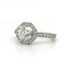 Round Diamond Engagement Ring with an Octagonal Halo Custom Engagement Rings 5