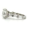 Round Diamond Engagement Ring with Alternating Tapered Baguette Band Custom Engagement Rings 6