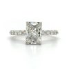 Radiant Diamond Engagement Ring with a Shared Prong Band Custom Engagement Rings 5