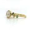 Round Diamond Engagement Ring with Scattered Emerald and Diamond Setting Custom Engagement Rings 6