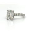 Elongated Cushion-Cut Engagement Ring with Floral Setting Custom Engagement Rings 7