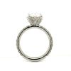 Elongated Cushion-Cut Engagement Ring with Floral Setting Custom Engagement Rings 10