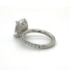 Elongated Cushion-Cut Engagement Ring with Floral Setting Custom Engagement Rings 8