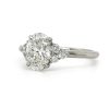 Oval Engagement Ring with Round Side Stones Custom Engagement Rings 5