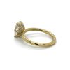 Elongated Cushion-Cut Engagement Ring with Floral Setting Custom Engagement Rings 12