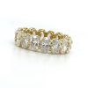 Oval Diamond Eternity Band in Yellow Gold Custom Wedding Bands 4