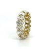 Oval Diamond Eternity Band in Yellow Gold Custom Wedding Bands 5