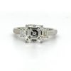 Asscher-Cut Diamond Ring with Trapezoid Side Stones Custom Engagement Rings 5