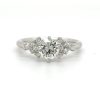 Round Diamond Engagement Ring with a Scattered Diamond Band Custom Engagement Rings 6