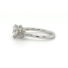 Round Diamond Engagement Ring with a Scattered Diamond Band Custom Engagement Rings 7