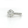 Platinum Engagement Ring With Floral Design Custom Engagement Rings 5