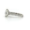 Platinum Engagement Ring With Floral Design Custom Engagement Rings 7