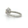 Platinum Engagement Ring With Floral Design Custom Engagement Rings 8