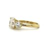 Three-Stone Round Diamond Ring in Yellow Gold Custom Engagement Rings 7