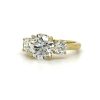 Three-Stone Round Diamond Ring in Yellow Gold Custom Engagement Rings 5