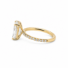 Radiant-Cut Diamond Ring with Diamond Band Custom Engagement Rings 9