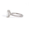 Radiant-Cut Diamond Ring with Diamond Band Custom Engagement Rings 7