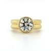 Bezel-Set Diamond Ring with Double Band Custom Engagement Rings 6