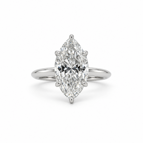 Marquise Engagement Ring with Hidden Halo Custom Engagement Rings 3