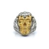 24K Gold and Platinum Skull Ring Unique Rings 6
