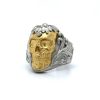 24K Gold and Platinum Skull Ring Unique Rings 5