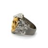 24K Gold and Platinum Skull Ring Unique Rings 7
