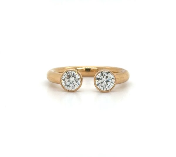 Rose Gold Diamond Bezel Band Custom Wedding Bands 3