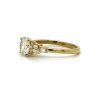 Round Engagement Ring with Side Baguettes Custom Engagement Rings 7