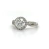 Round Engagement Ring with Twisted Band and Halo Custom Engagement Rings 5