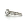 Round Engagement Ring with Twisted Band and Halo Custom Engagement Rings 7