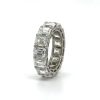 Large Emerald-Cut Diamond Eternity Band Custom Wedding Bands 5
