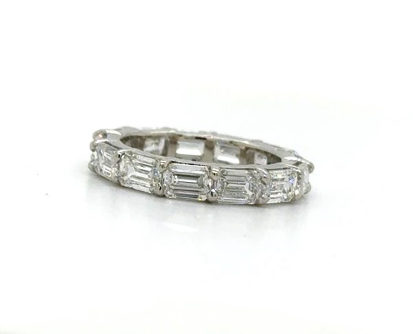 East-West Emerald-Cut Diamond Band Custom Wedding Bands 2