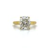 Elongated Cushion-Cut Ring with Tapered Band Custom Engagement Rings 6