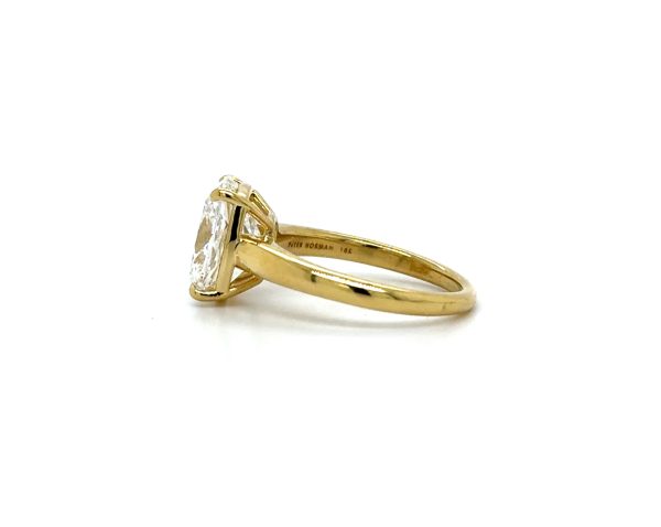 Elongated Cushion-Cut Ring with Tapered Band Custom Engagement Rings 4
