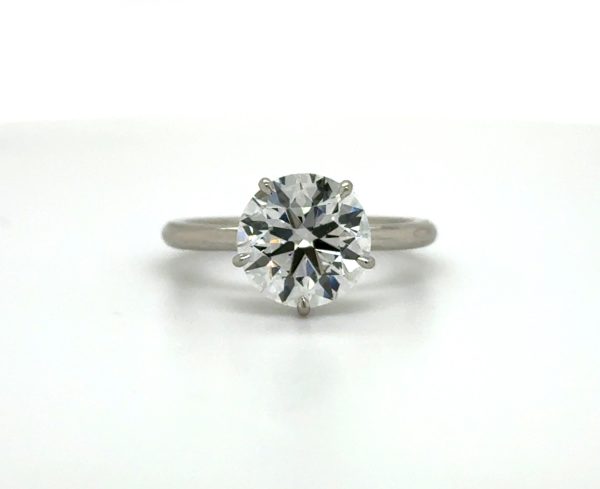 Five-Prong Round Diamond Ring Custom Engagement Rings 3