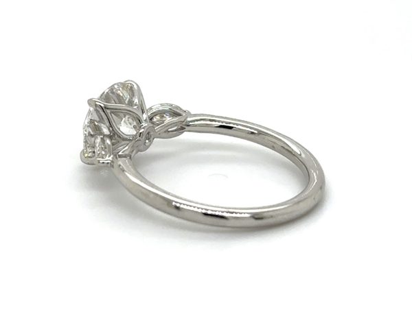 Round and Marquise Diamond Three-Stone Ring Custom Engagement Rings 2