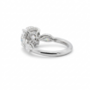 Round and Marquise Diamond Three-Stone Ring with Hidden Halo Natural Mined Diamond Engagement Rings 8