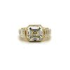 Bezel-Set Asscher- and Emerald-Cut Diamond Ring Custom Engagement Rings 5