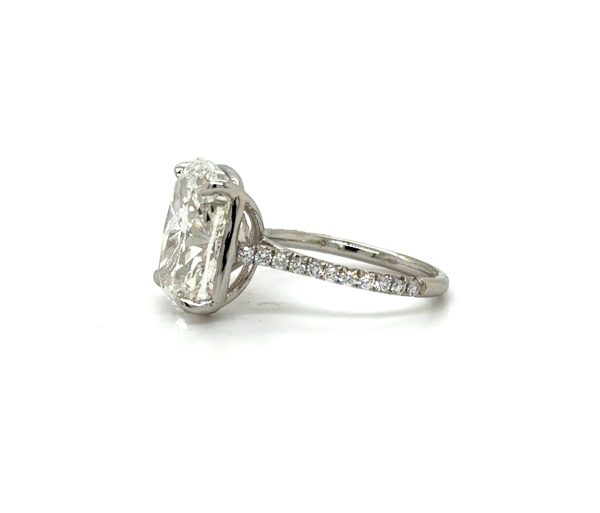 Elongated Cushion-Cut Diamond Engagement Ring Custom Engagement Rings 4