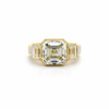 Bezel-Set Asscher- and Emerald-Cut Diamond Ring Custom Engagement Rings 6