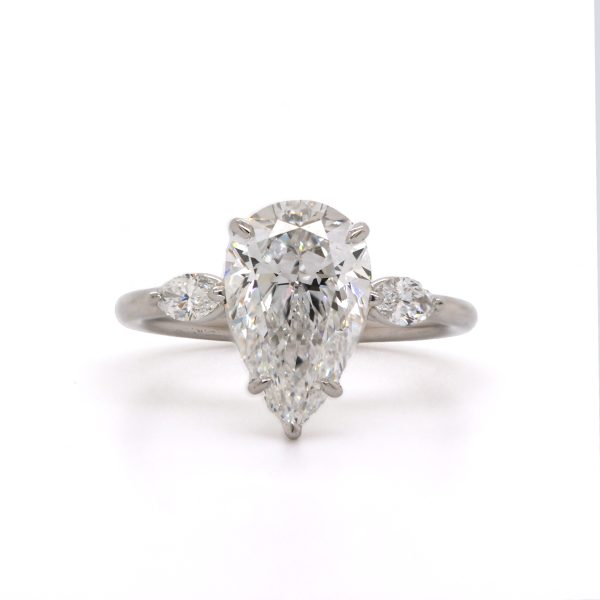 Pear-Shaped and Marquise Diamond Engagement Ring Custom Engagement Rings 2