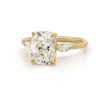 Elongated Cushion and Marquise Three-Stone Diamond Ring Custom Engagement Rings 5